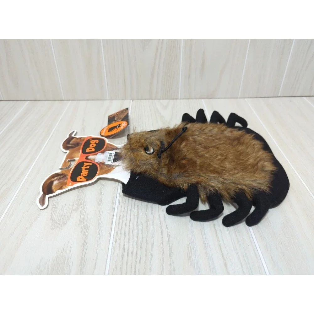 Party Dog XS/S dog or cat costume brown furry‎ spider tarantula xs small
